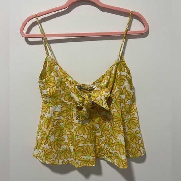 Zara NWT floral front knot cami - Picture 5 of 7